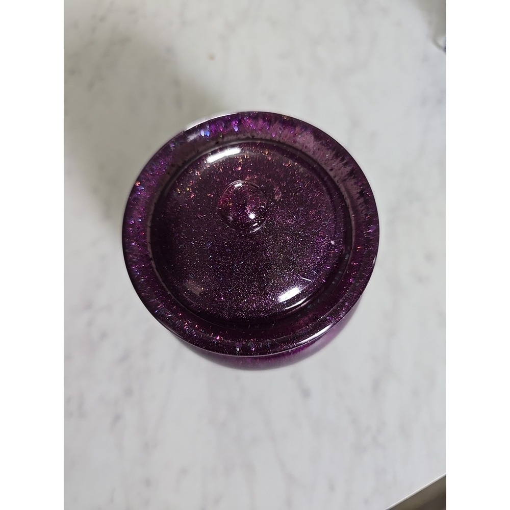 Handmade Resin Decorative Jar Purple Sparkle Decoration Gift Candy Trinkets 610 - Picture 4 of 7